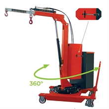 Electric lifting pivoting counterbalance shop crane 500 kg - 