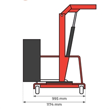 Pivoting counterbalance shop crane 500 kg - 