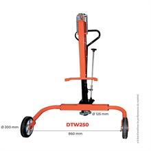 220 liters rimmed drum trolley 250 kg - 