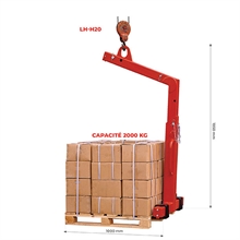Self-balancing crane forks 2000 and 3000 kg - 