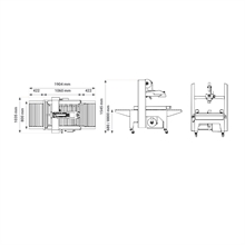 Premium multiformat side belt  case sealing machine - 