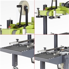 Top-and-bottom semi-automatic case sealer for cartons - 