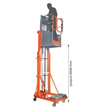 Semi-electric aluminum aerial work platform 5000 mm - 