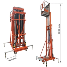 Semi-electric aluminium access platform 6 m working height - 