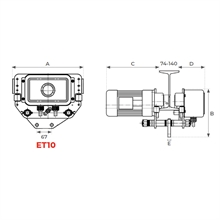 Motorized hoist trolley 1000 and 2000 kg - 