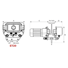 Motorized hoist trolley 1000 and 2000 kg - 