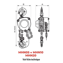 Premium manual chain hoist 500 to 10000 kg - 