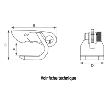 Horizontal plate clamp 1500 and 5000 kg - 