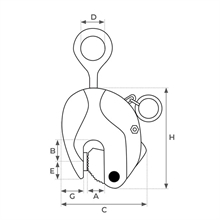 Vertical plate clamps 1000 to 5000 kg - 