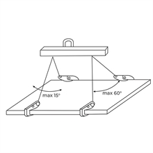 Horizontal plate clamps 1000 to 10 000 kg - 