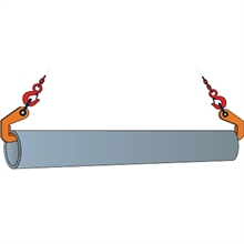 Steel or concrete pipes horizontal clamp 1500 and 3000 kg - 