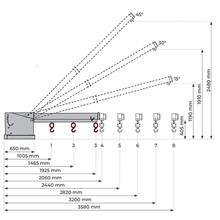Adjustable extendable forklift jib 2500 kg - 