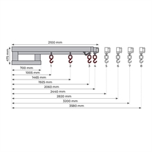 Extendable forklift  jib 2500 kg - 