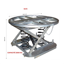 Galvanized spring level loader lift table 2000 kg - 