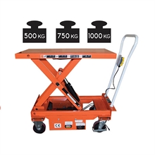 Semi electric scissor lift table 500 to 1000 kg - 