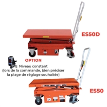 Semi electric scissor lift table 500 to 1000 kg - 