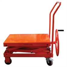 Crank wheel scissor lift table 100 and 250 kg - 