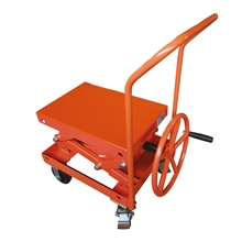 Crank wheel scissor lift table 100 and 250 kg - 