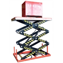 Electric triple scissors lift table 1000 and 2000 kg - 