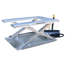 Stainless steel electric U-shaped lift table 600 kg - 