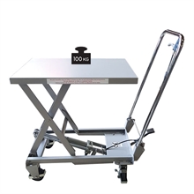 Aluminium manual lift table 100 kg - 