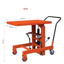 Manual lift table as adjustable workbench 900 kg - 