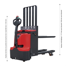 Ergonomic trans-stacker with additional lift 2000 kg - 