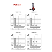 Electrical lithium stacker with 1200 kg load capacity - 