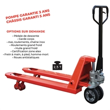 Premium quick lift manual pallet truck 2500 kg - 