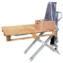 Galvanized manual scissor lift pallet truck  1000 kg - 