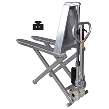 Galvanized manual scissor lift pallet truck  1000 kg - 