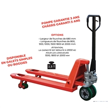 Manual Silent Pallet Truck 2500kg - 