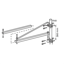 Support arm for MB electric hoist 250 and 600 kg - 