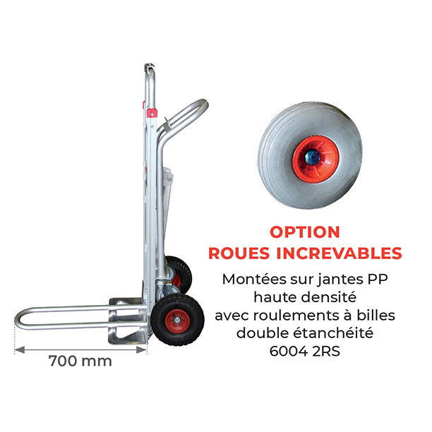 Diable chariot 3 positions - alu