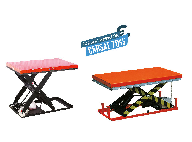 Tables élévatrices (subvention CARSAT)