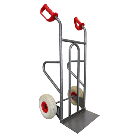 DDPO1-RINC - Steel truck with straight frame and open handle 250 kg puncture-proof wheels