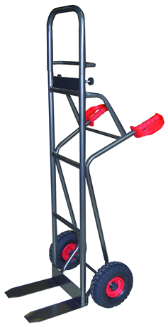 HT250/PRIM1-RG - Premium steel sack truck for wooden crates 250 kg high quality pneumatic wheels (RG)