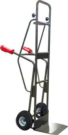 DMPO250BP-RG - Diable maraîcher poignée ouverte, bavette pleine 250 kg, roues gonflables