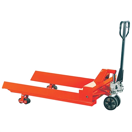 Transpalette manuel porte-bobine fourches 1100 mm et charge 2000 kg