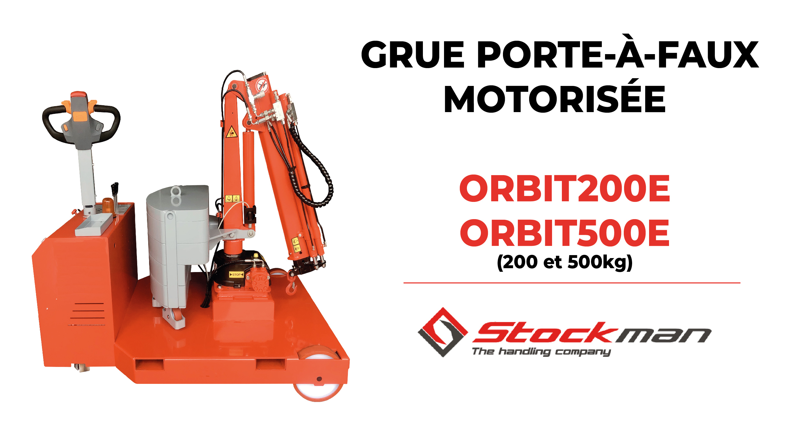La grue ORBIT : porte-à-faux rotative motorisée pour des charges de 200 et 500?kg