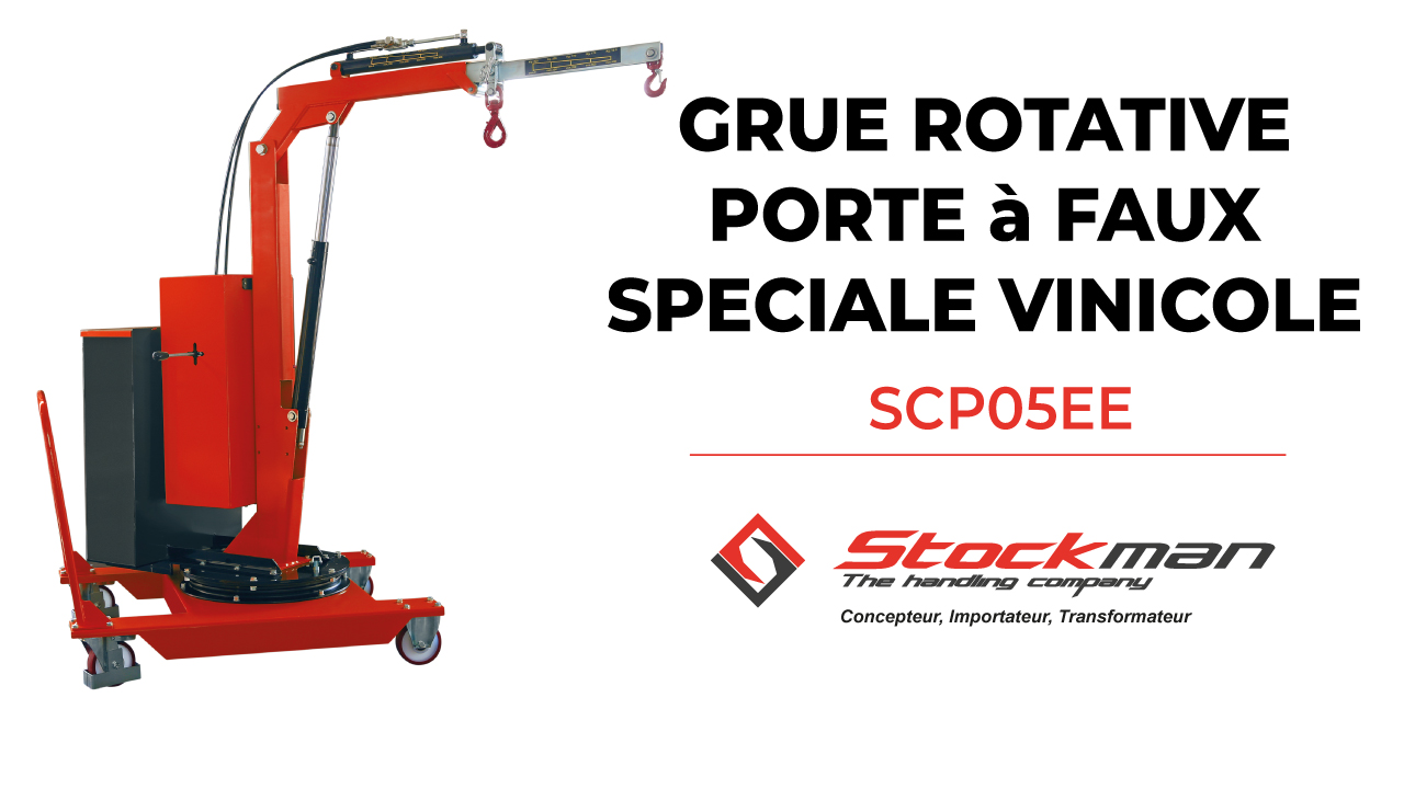 La grue rotative porte-à-faux SCP05EE appliquée au domaine vinicole<br>