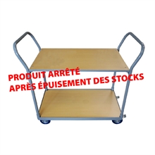 Servante plateau bois 250 kg (2 et 3 plateaux) - 