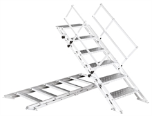 Echelle réglable 6 marches 250 kg - hauteur de 550 à 1340 mm et largeur de 740 mm - 
