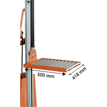 Plateau à rouleaux pour gerbeur semi-électrique positionneur de travail E250 - 