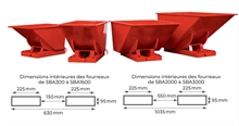 Benne autobasculante 320 à 2500 litres - 