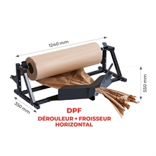 Dérouleur-coupeur-froisseur rouleau papier - 