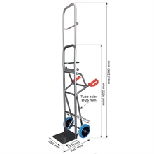 Premium steel collapsible sack truck 250 kg - 