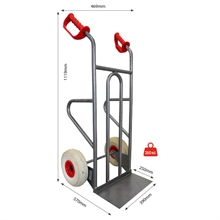 Diable acier tablier droit poignées ouvertes à chargement vertical et horizontal 250 kg - 