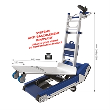 Diable monte-escaliers électrique aluminium à chenilles auto-stabilisé 420 kg - 