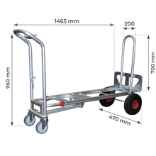 Diable / chariot aluminium 3 en 1 250 / 350 kg - 